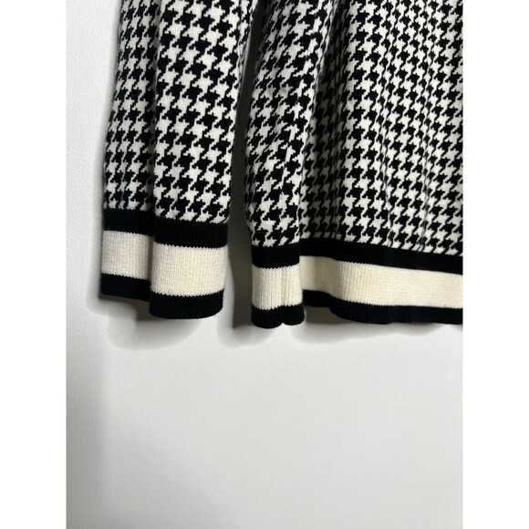 Talbots Cardigan Sweater Womens 1X Black White Houndstooth Button Front  Light - Picture 6 of 11